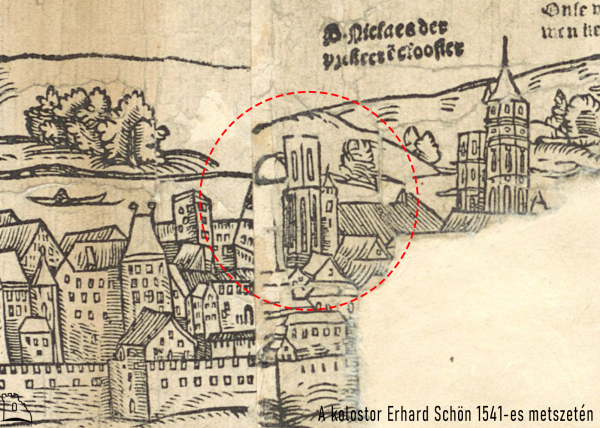 A kolostor Erhard Schön 1541-es metszetén