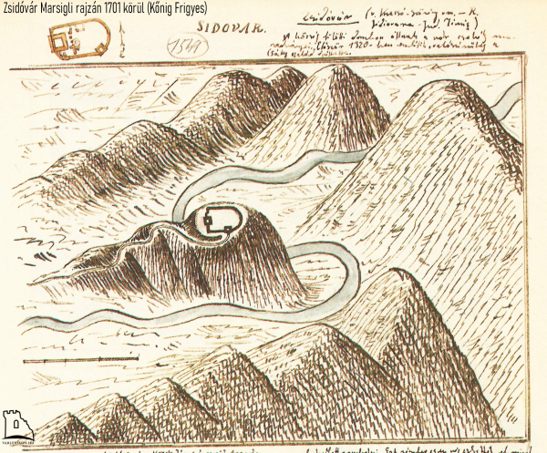 1701 körül (Marsigli rajza urán Kőnig)